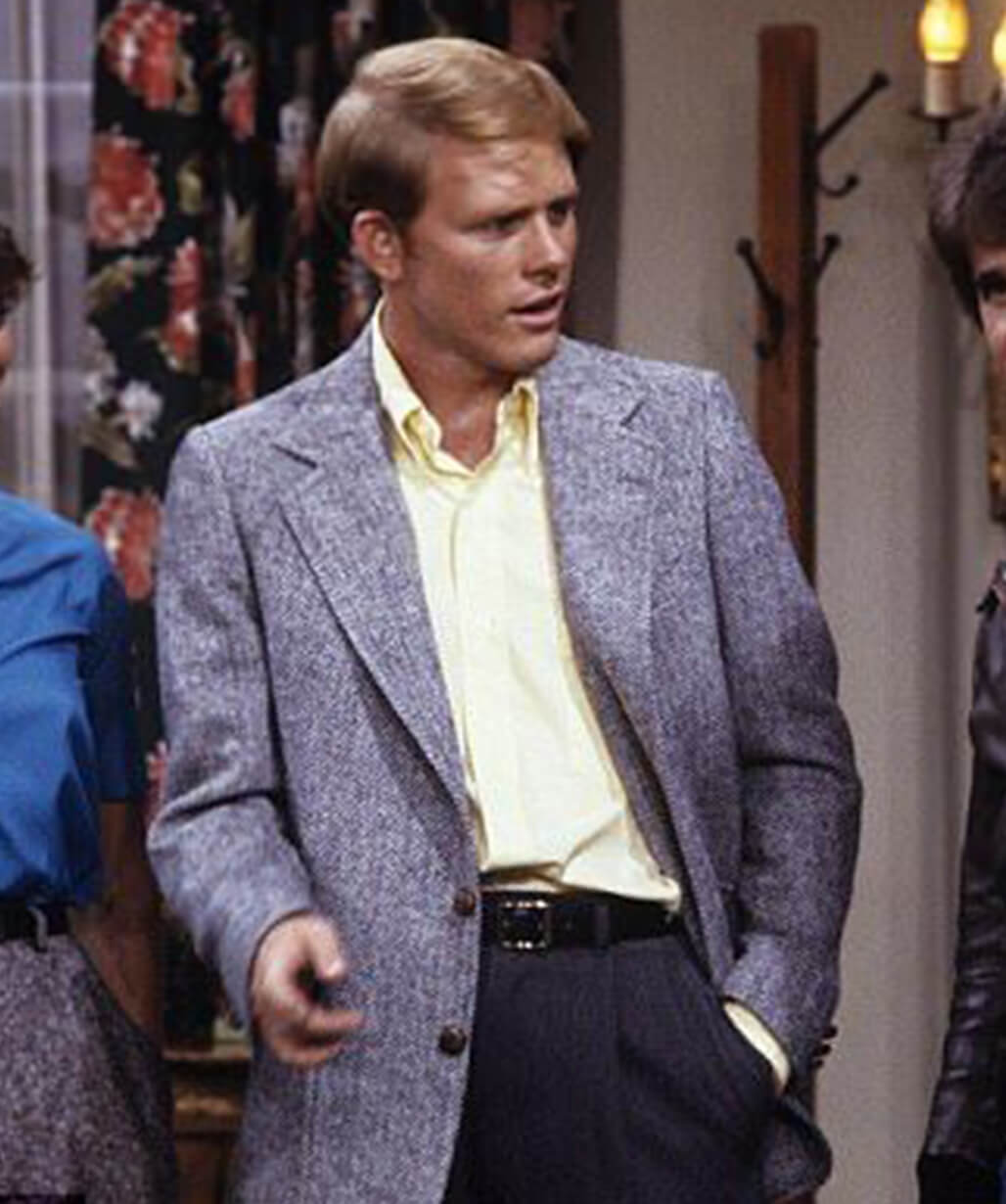 Happy Days 1974 Richie Cunningham Grey Wool Blazer - USA Leather Factory