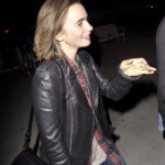 Lily Collins Biker Jacket