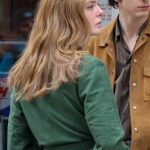 Elle Fanning Green Coat