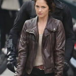 Minka Kelly Brown Jacket
