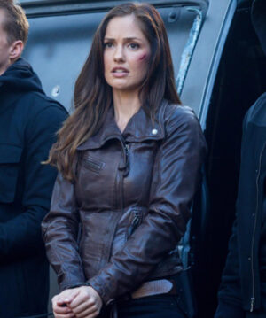 Minka Kelly Brown Jacket