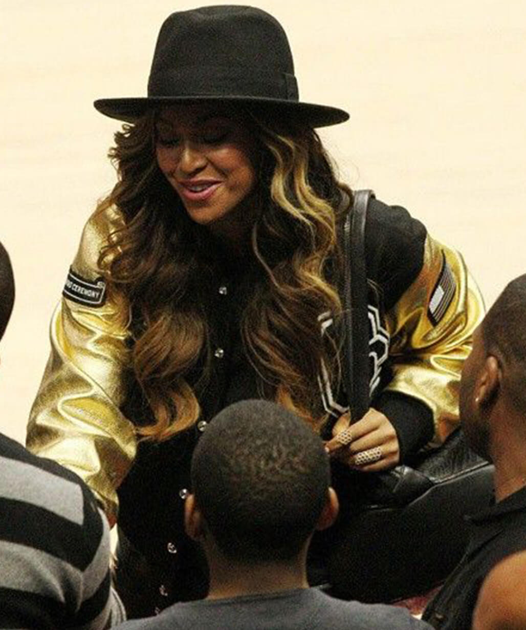 Beyonce Black & Golden Varsity Jacket - USA Leather Factory
