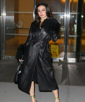 Charli XCX Leather Coat