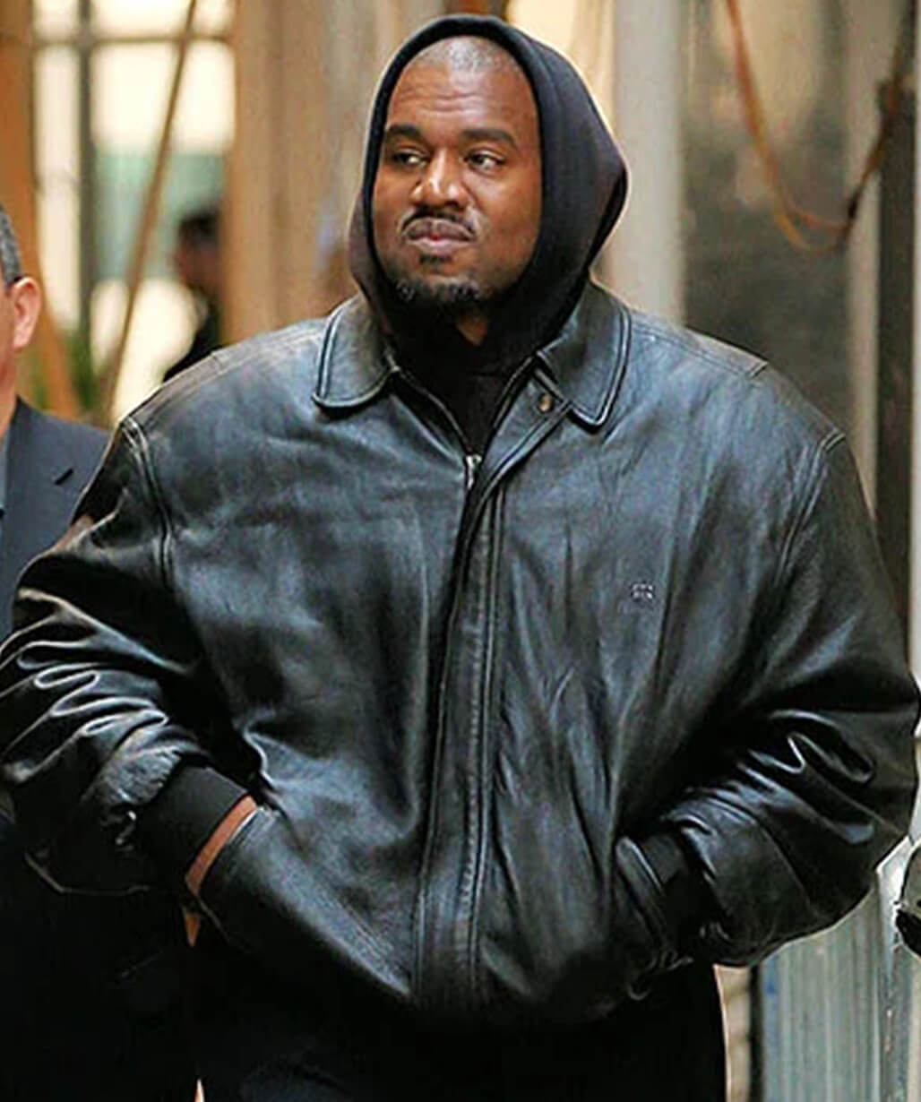 Yeezy レザージャケット　Kanye west ye Kanye West Yeezy Black Leather Jacket - USA Leather Factory