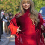 Sabrina Carpenter Leather Coat