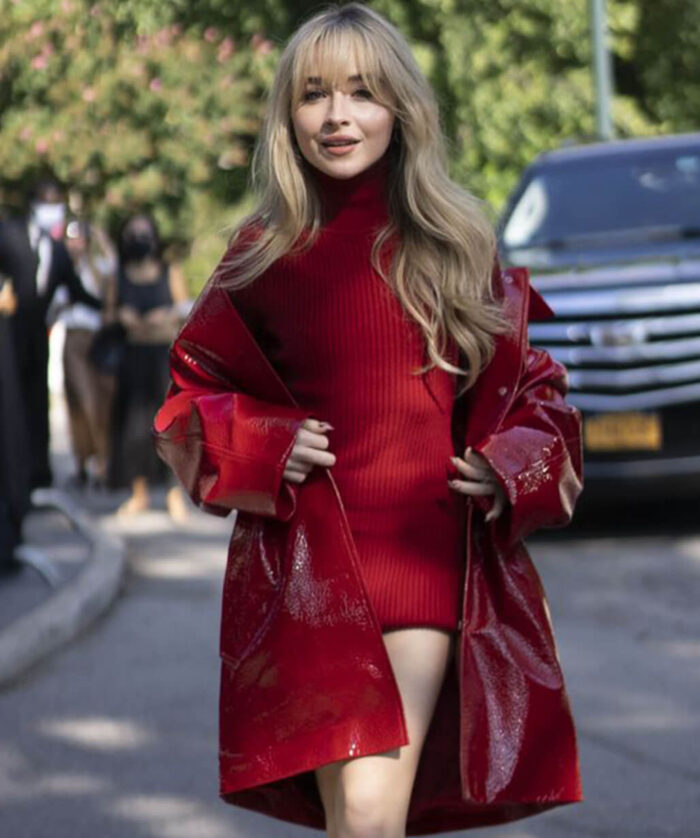 Sabrina Carpenter Leather Coat