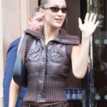 Bella Hadid Leather Vest