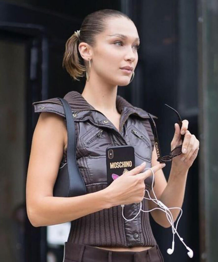 Bella Hadid Leather Vest