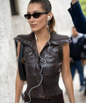 Bella Hadid Leather Vest