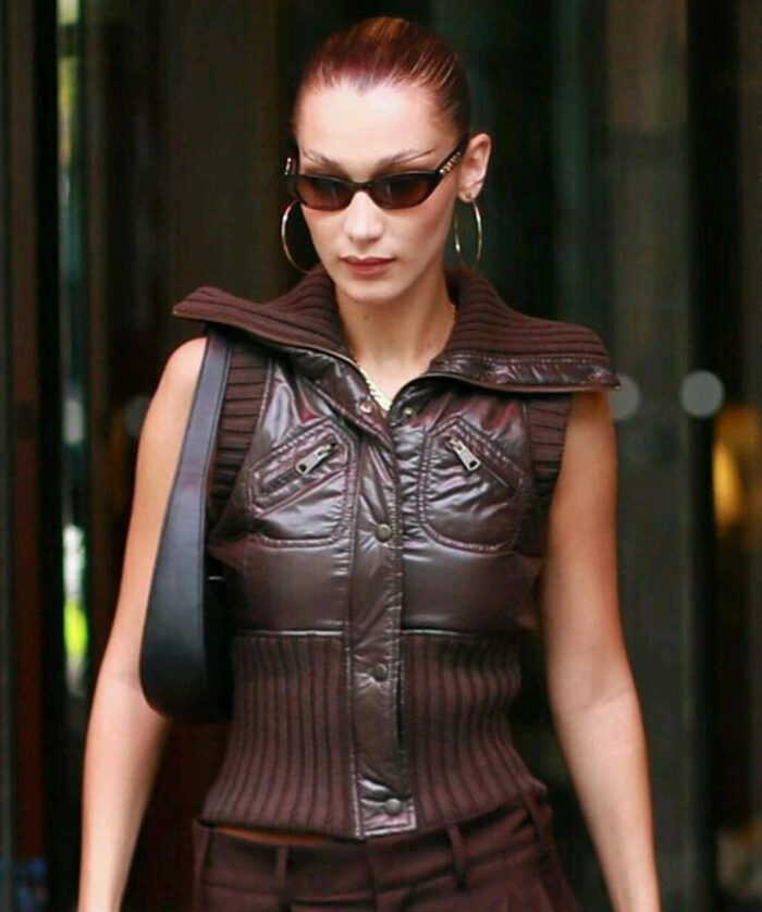 Bella Hadid Leather Vest