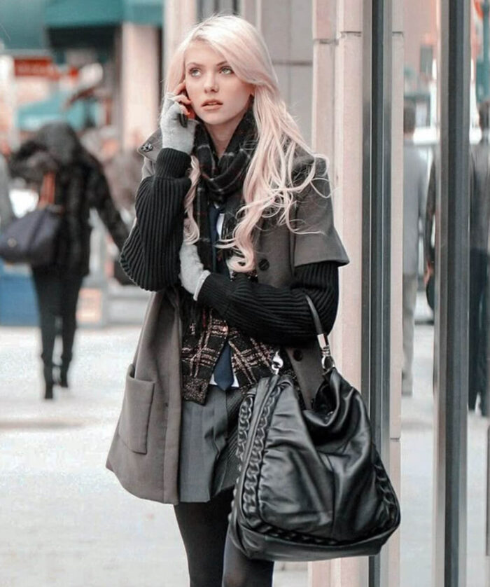 Taylor Momsen Grey Coat