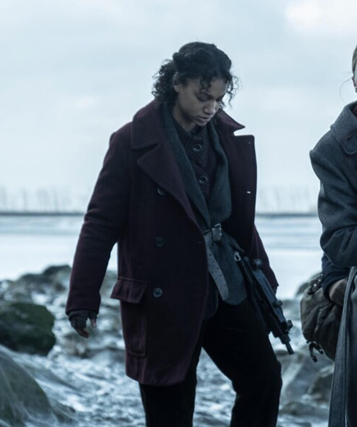 Sylvie Maroon Peacoat