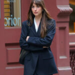 Dakota Johnson Materialists 2025 Lucy Black Blazer - Image 2