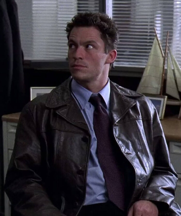 Dominic West Leather Coat