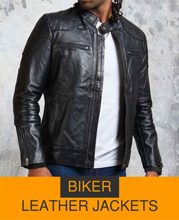 Men Biker Leather Jacket Banner