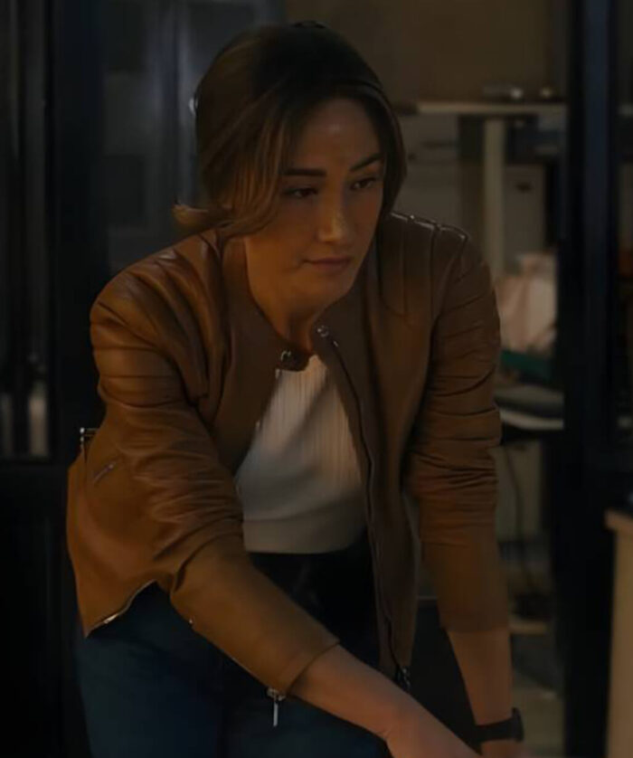 Maggie Q Leather Jacket