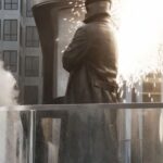 The Running Man 2025 Evan McCone Brown Leather Coat Men