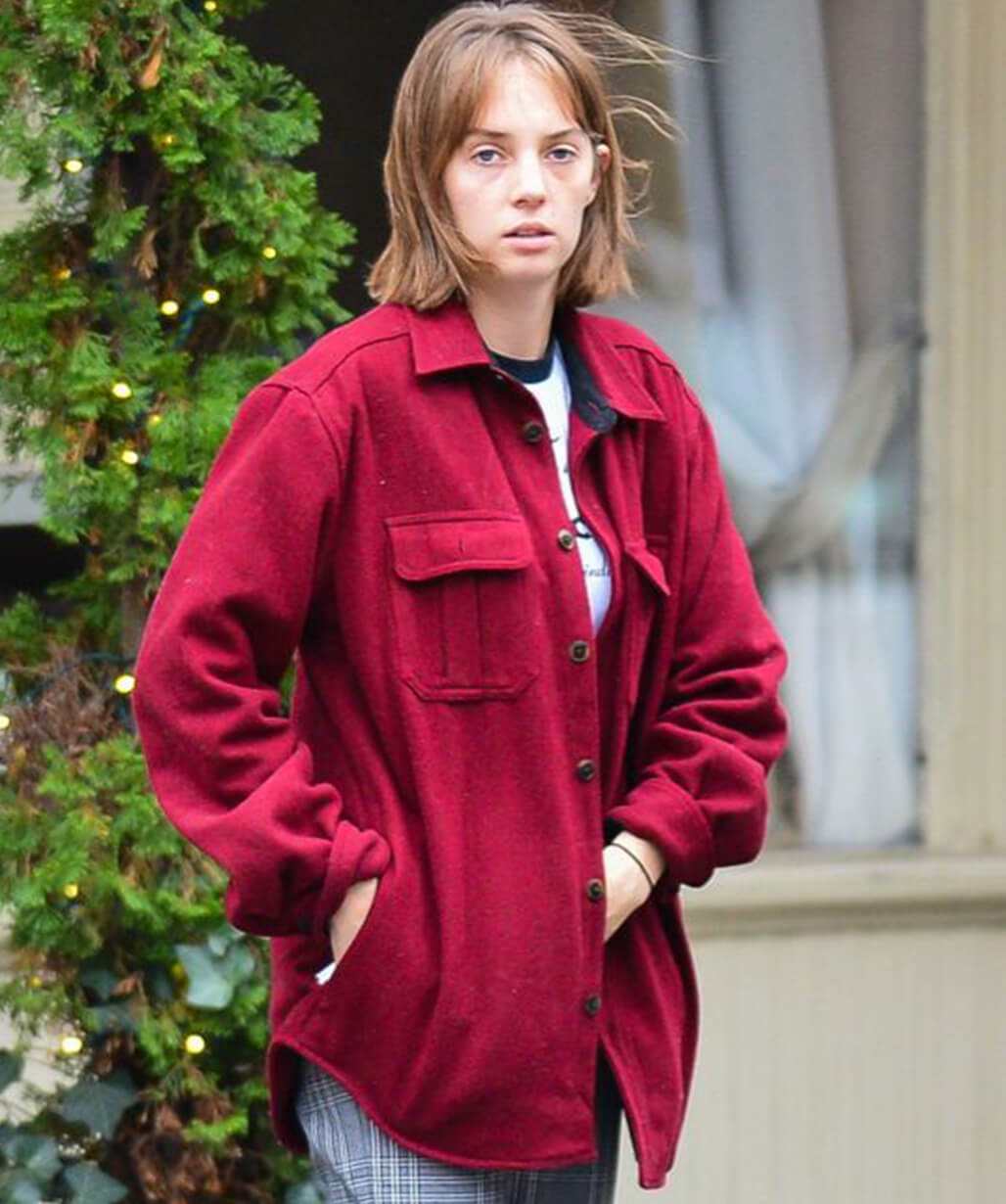 Robin Buckley Stranger Things Red Wool Jacket