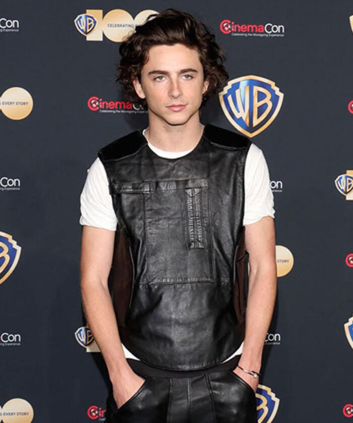 Timothee Chalamet Leather Vest