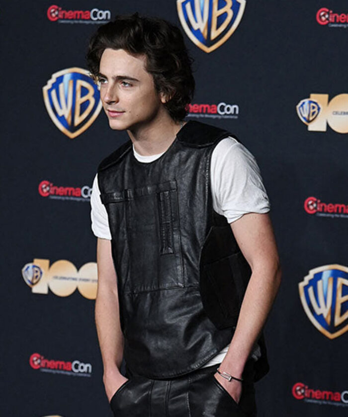 Timothee Chalamet Leather Vest