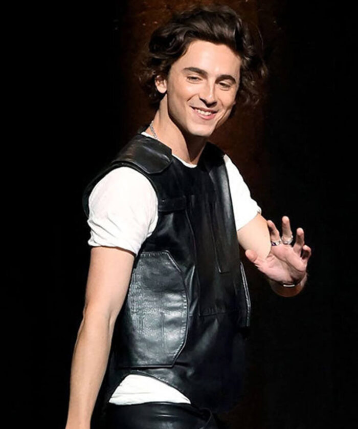 Timothee Chalamet Leather Vest
