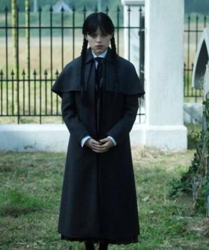Jenna Ortega Black Coat