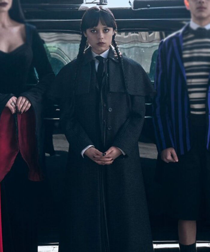 Jenna Ortega Black Coat