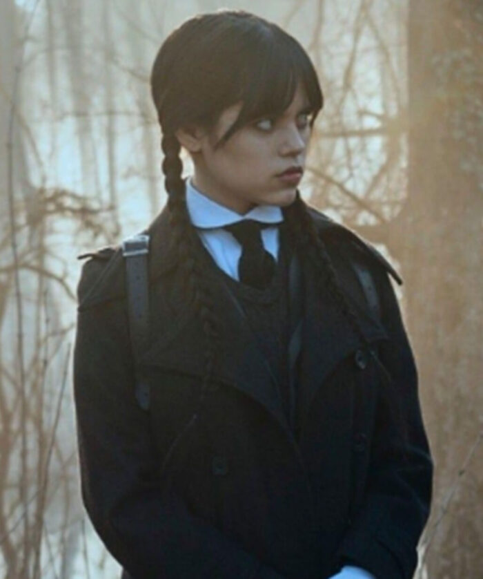 Jenna Ortega Black Coat