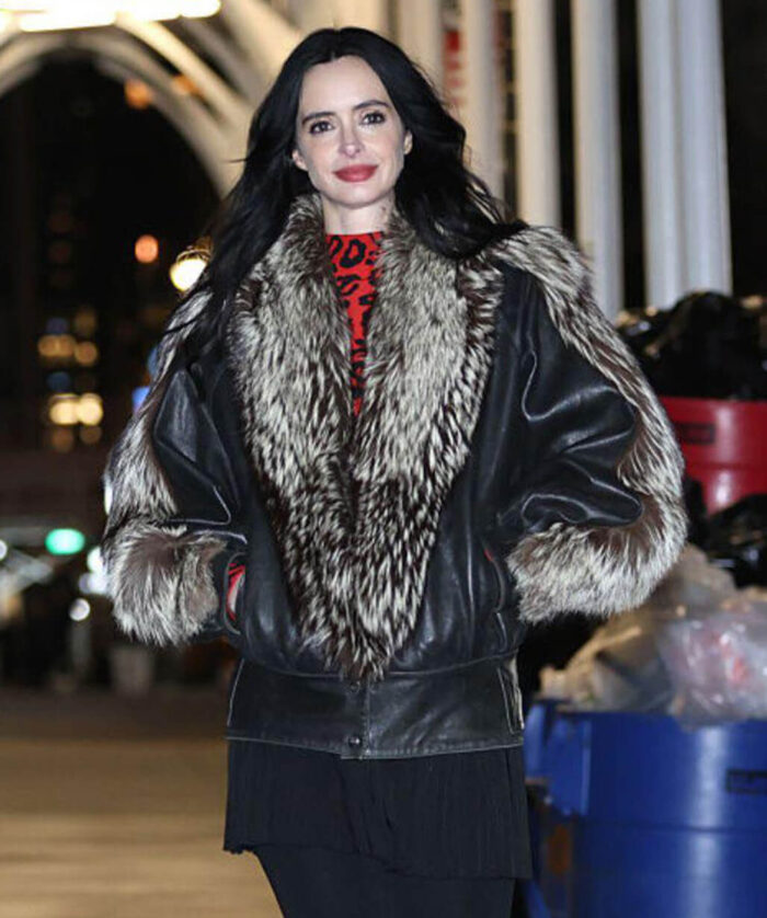 Krysten Ritter Fur Jacket