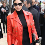Monica Bellucci Red Leather Jacket - Image 1