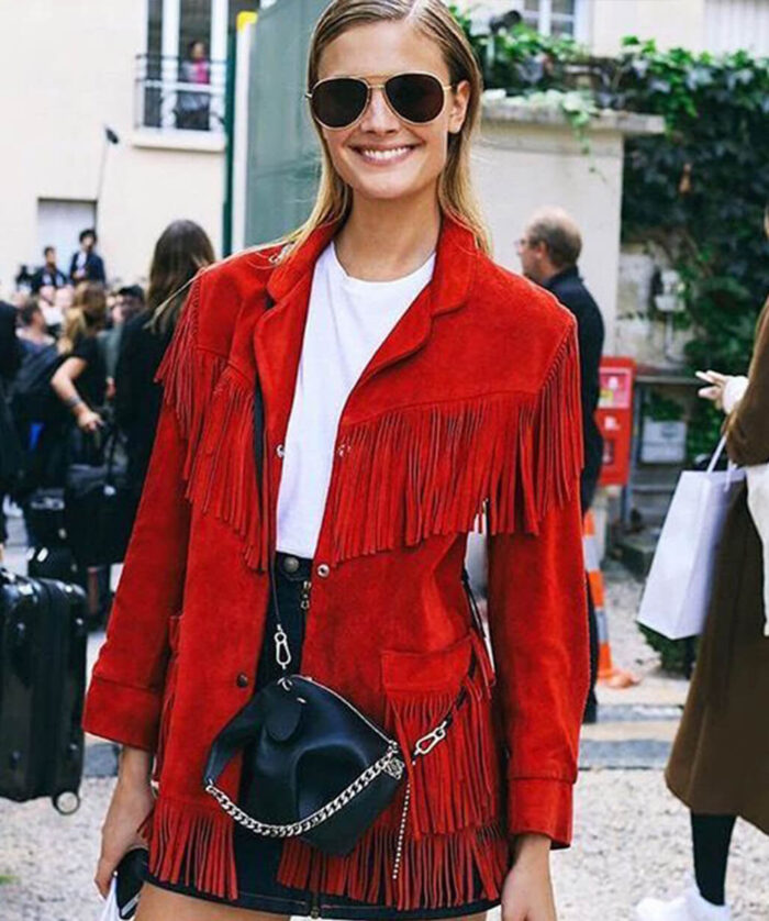 Constance Jablonski Fringe Jacket