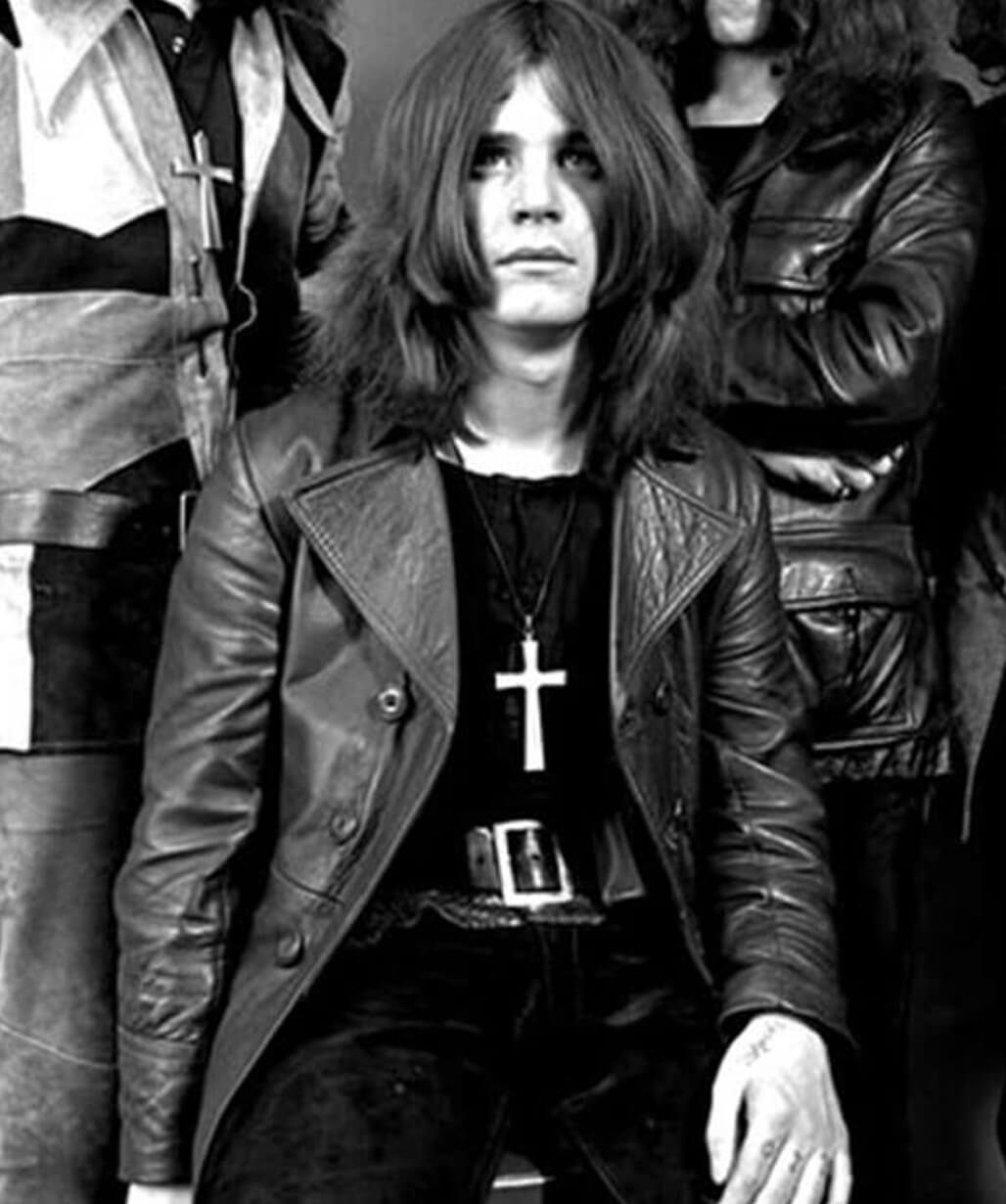 Ozzy Osbourne Black Long Leather Jacket - USA Leather Factory