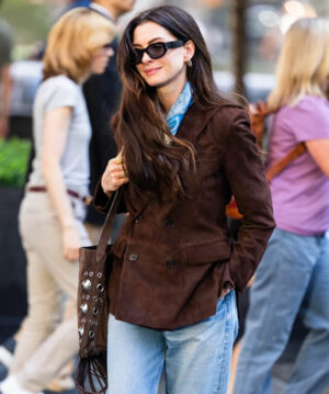 Anne Hathaway Suede Jacket
