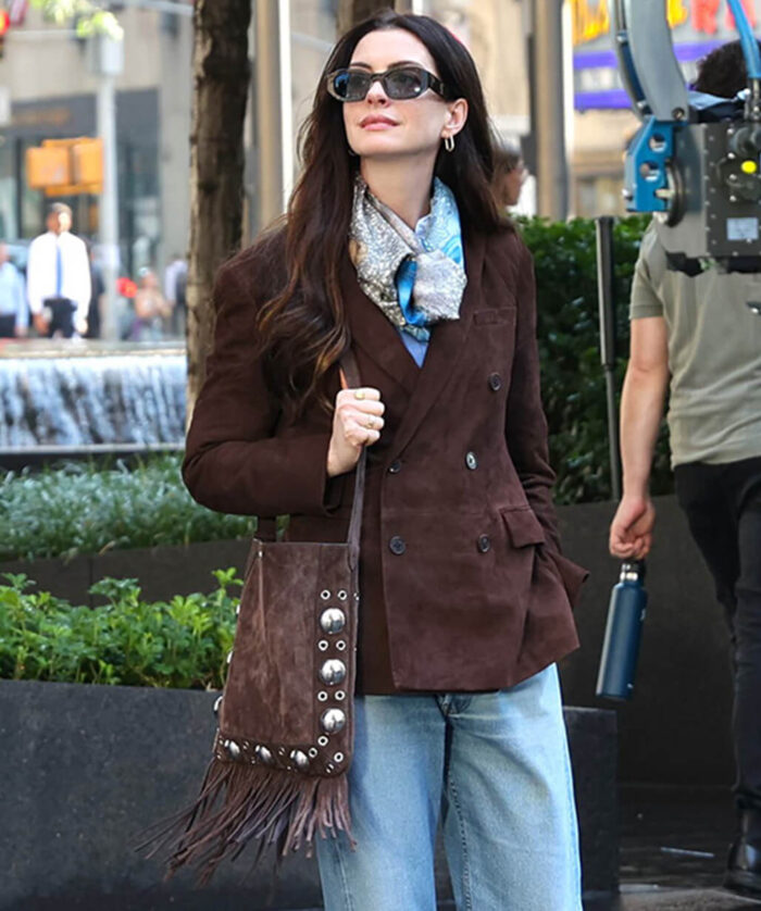 Anne Hathaway Suede Jacket
