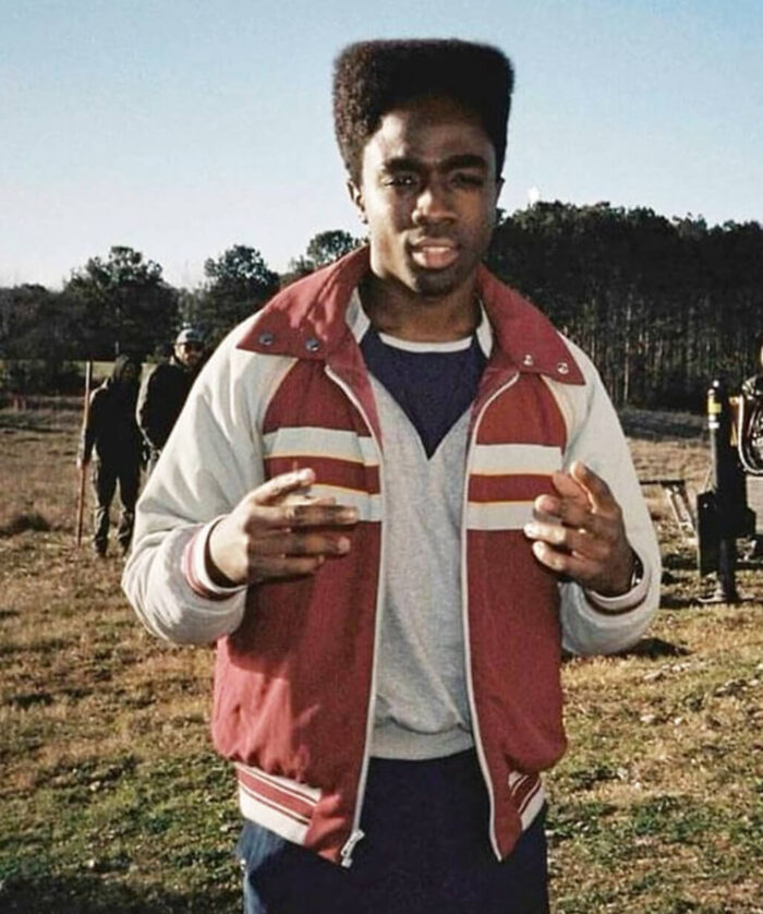 lucas-sinclair-stranger-things-bomber-jacket-wear Lucas Sinclair Bomber Jacket