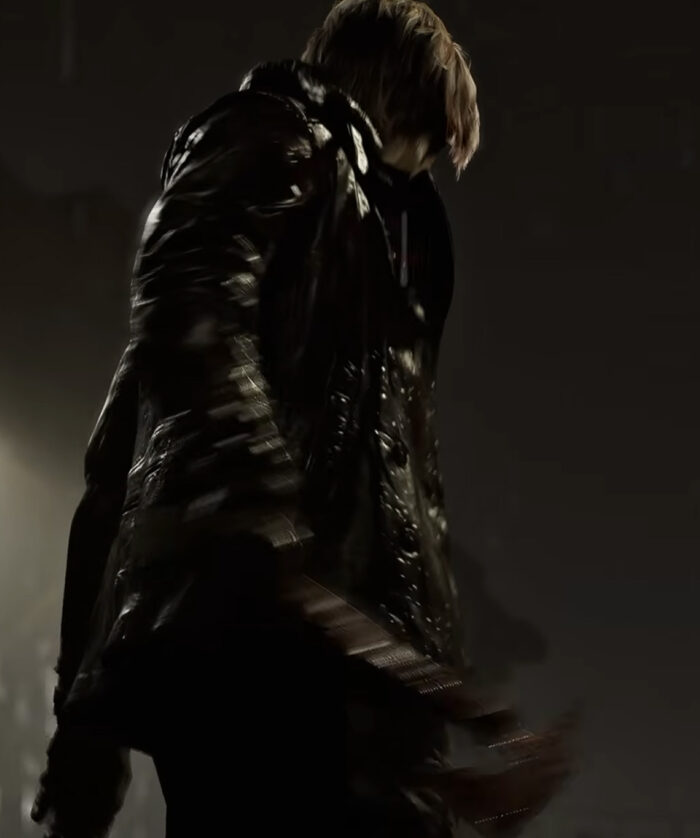 RE9 Leon Kennedy Resident Evil Requiem Hooded Leather Jacket Men