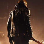 RE9 Leon Kennedy Resident Evil Requiem Hooded Black Leather Jacket