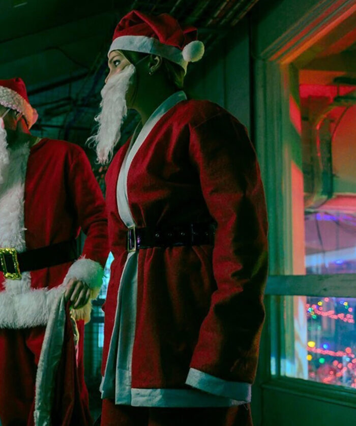 Olivia Holt Santa Coat