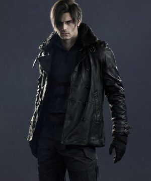 Leon Kennedy Resident Evil Requiem Black Leather Jacket