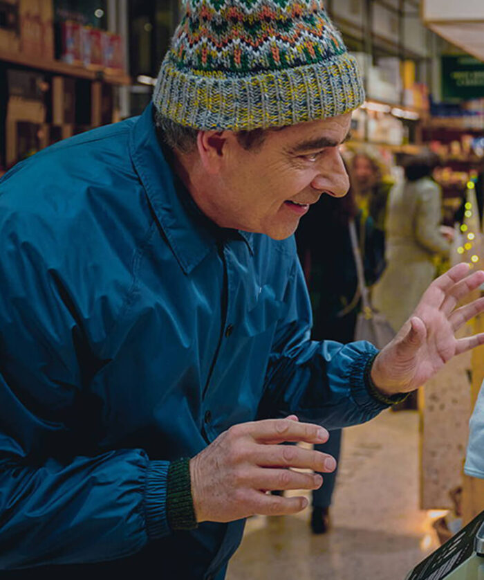 Rowan Atkinson Blue Jacket