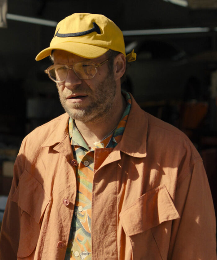 Seth Rogen Orange Jacket