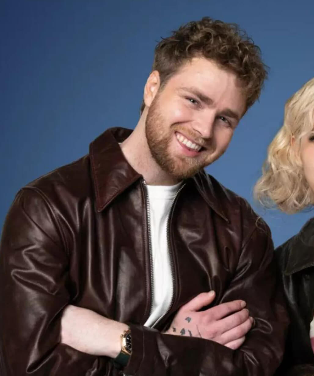 On My Mind 2025 Alex Warren Brown Leather Jacket