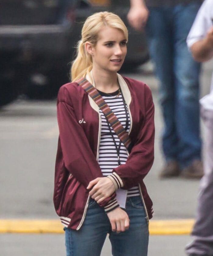 Emma Roberts Satin Jacket