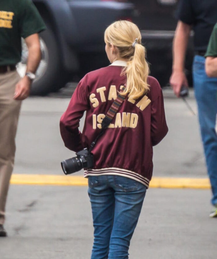 Emma Roberts Satin Jacket