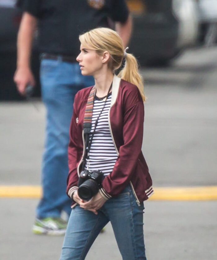 Emma Roberts Satin Jacket