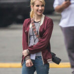 Emma Roberts Satin Jacket