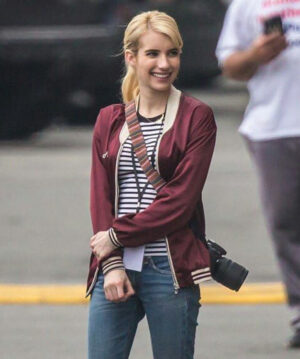 Emma Roberts Satin Jacket