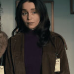 Emilia Clarke Suede Coat