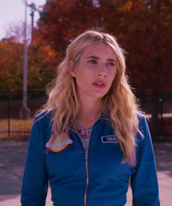 Emma Roberts Blue Jacket
