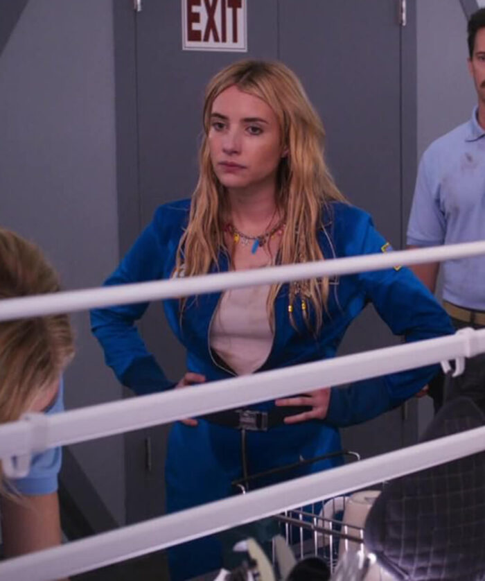 Emma Roberts Blue Jacket